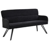 Sitzbank TINO schwarz Metall Microfaser B/H/T: ca. 160x94x67 cm TINO - schwarz (160,00/94,00/67,00cm) - byLIVING