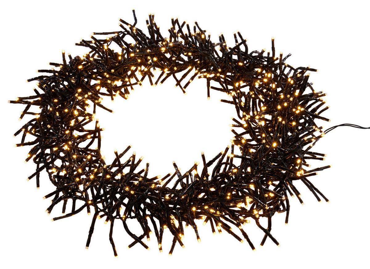 LED-Cluster-Lichterkette warmweiß Kunststoff L: ca. 5600 cm Clusterlight - warmweiß (5600,00cm)