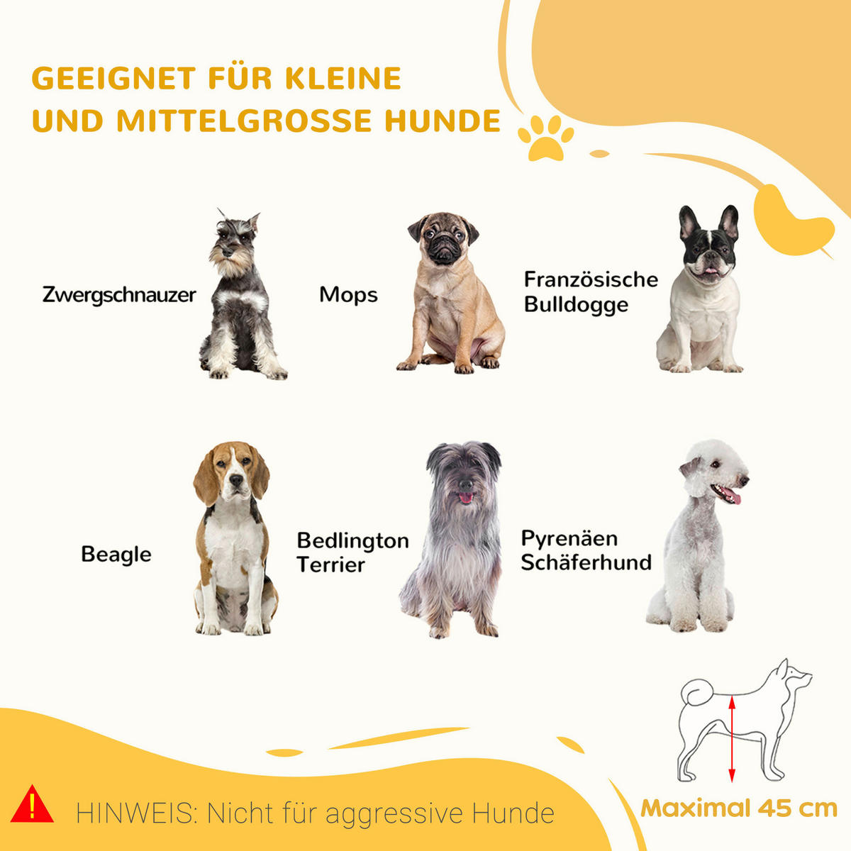 PawHut Hunde Absperrgitter natur Stahl B/H/L: ca. 36x69x183 cm Hunde Absperrgitter - natur (183,00/36,00/69,00cm) - PawHut
