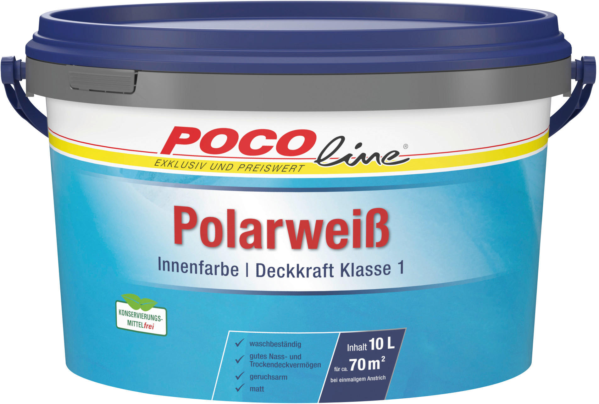 POCOline Raumfarbe weiß ca. 10 l Raumfarbe_Polarweiß 10l - weiß (10,00l) - POCOline