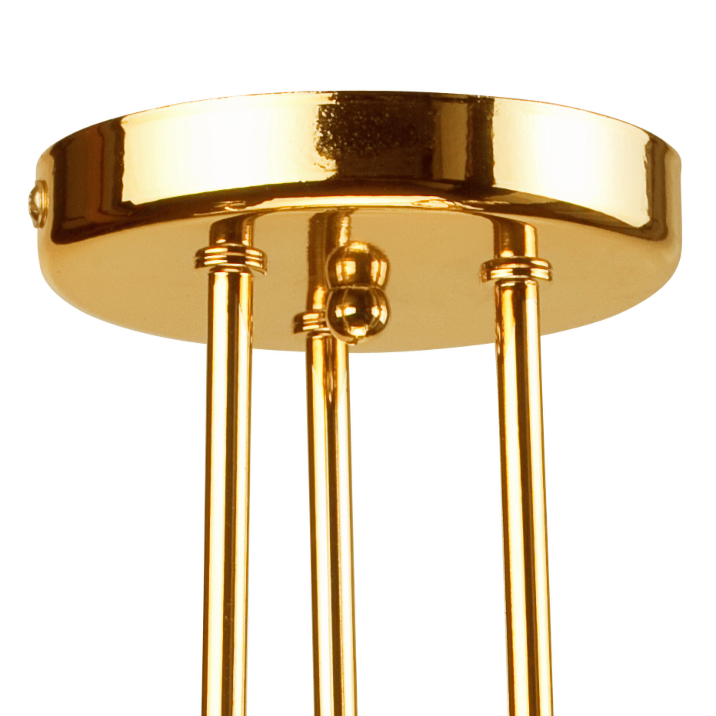 Thumbnail - Lamkur Deckenleuchte CAMILLA 36816 gold Stahl H/L: ca. 30x36 cm E27 3 Brennstellen