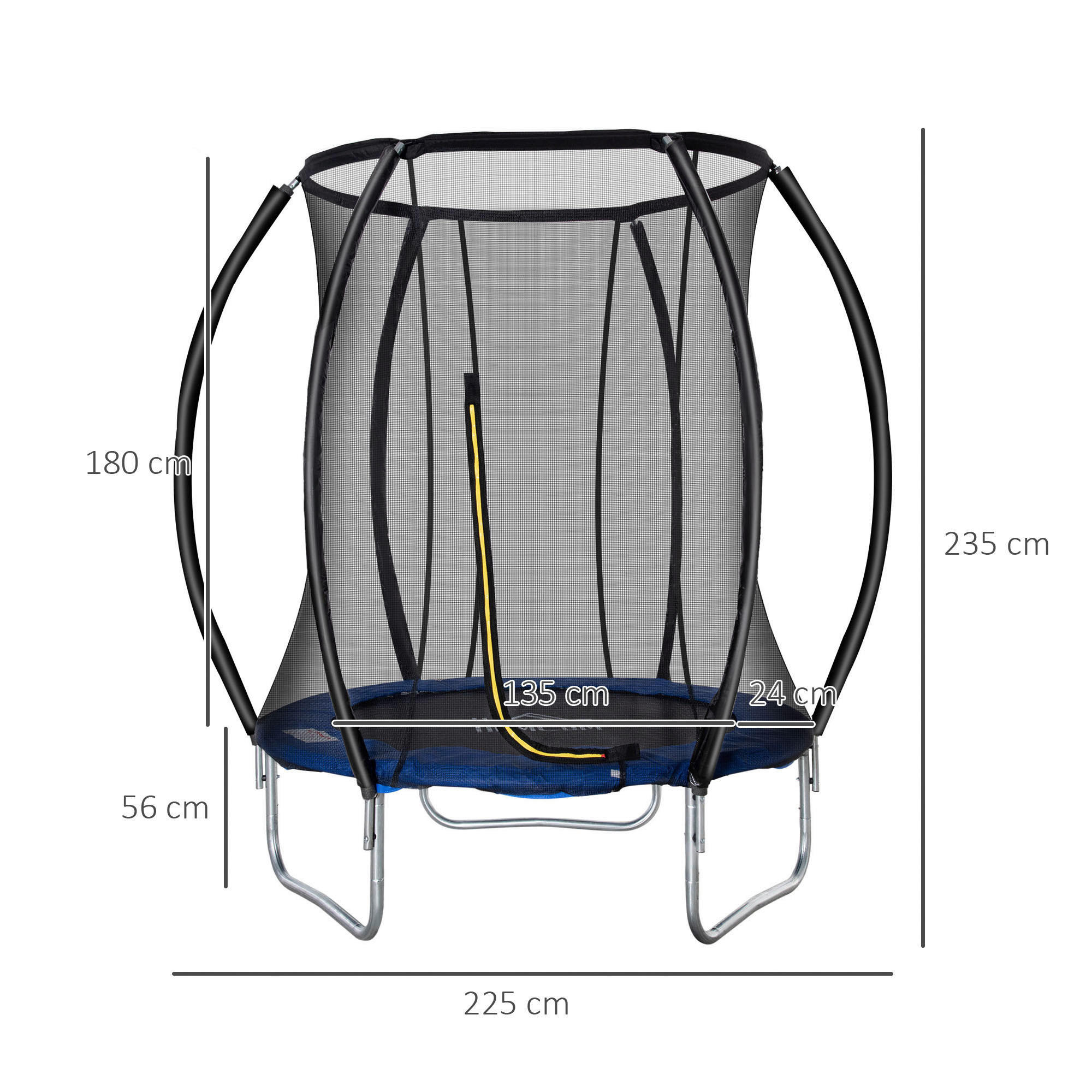 HOMCOM Trampolin blau B/H/L: ca. 225x235...