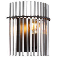 GLOBO Wandleuchte Rauch schwarz Metall Glas B/H/T: ca. 25x26x12,5 cm E27 1 Brennstellen GORLEY - schwarz/Rauch (25,00/26,00/12,50cm) - GLOBO