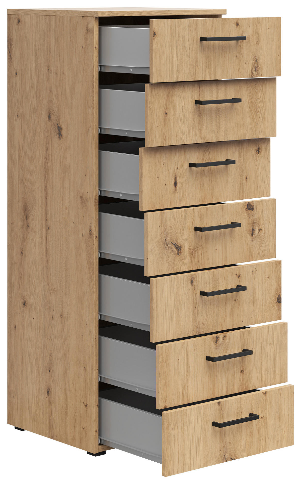 Kommode Multi-Stauraum Typ 18 Eiche Artisan Nachbildung B/H/T: ca. 45x115x40 cm Multi-Stauraum Typ 18 - Eiche (45,00/115,00/40,00cm)