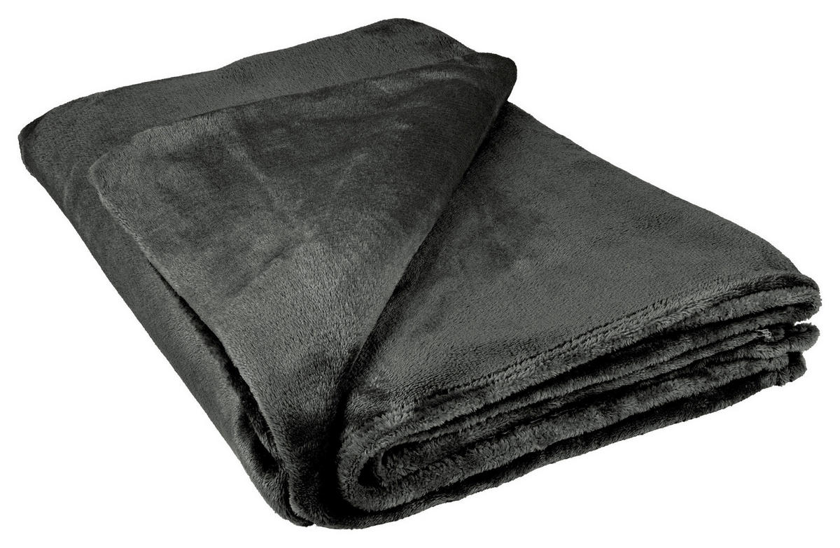 Flanelldecke Flanelldecke_Justus anthrazit - anthrazit (140,00/200,00cm)