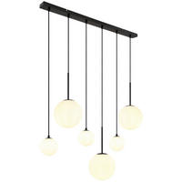 GLOBO Pendelleuchte schwarz Metall B/H/T: ca. 20x117x91 cm E27 3 Brennstellen HALLIE - schwarz (20,00/117,00/91,00cm) - GLOBO