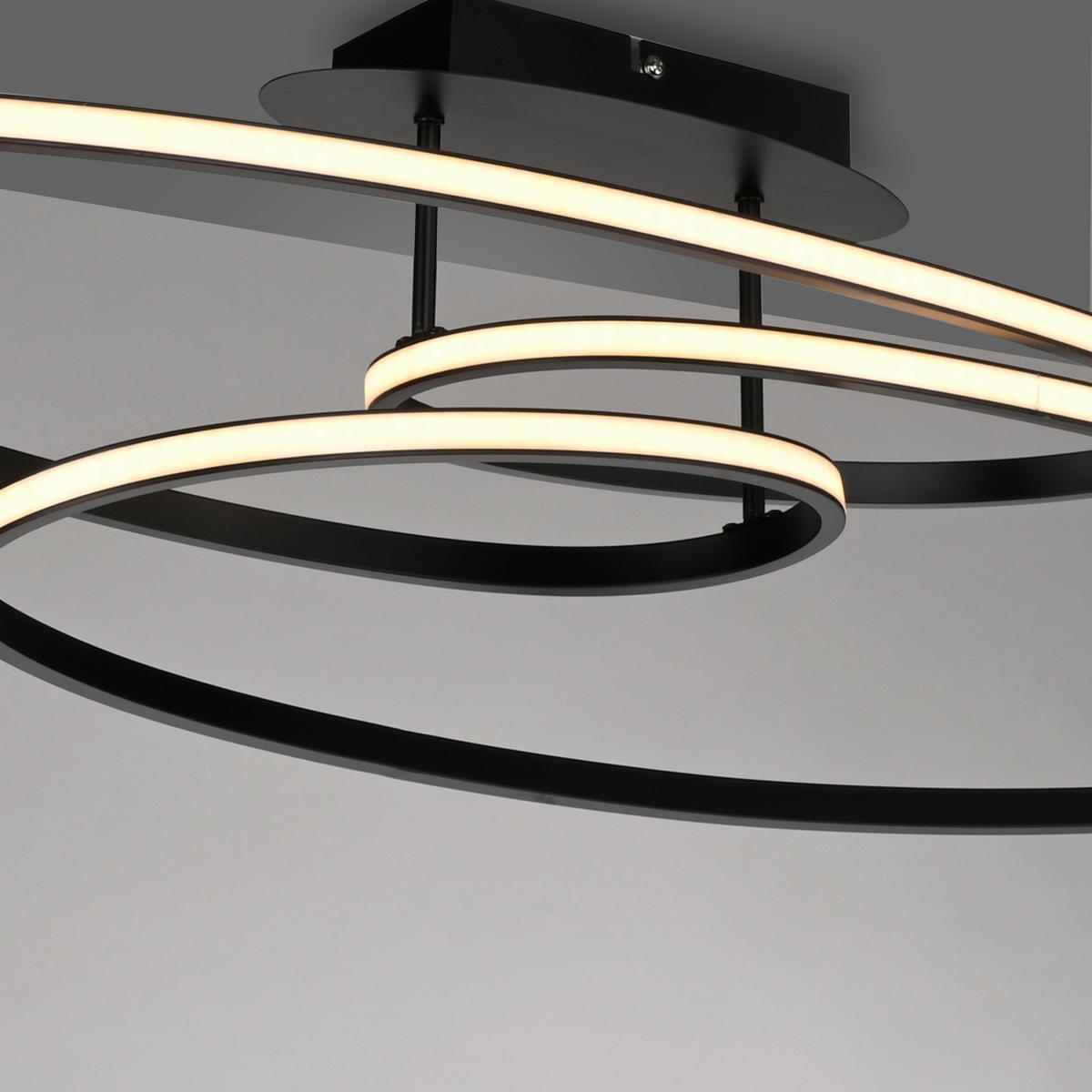 Just Light LED-Deckenleuchte schwarz B/H/L: ca. 30,5x22,5x81 cm LED-Deckenleuchte_Lumaca - schwarz (81,00/30,50/22,50cm) - Just Light
