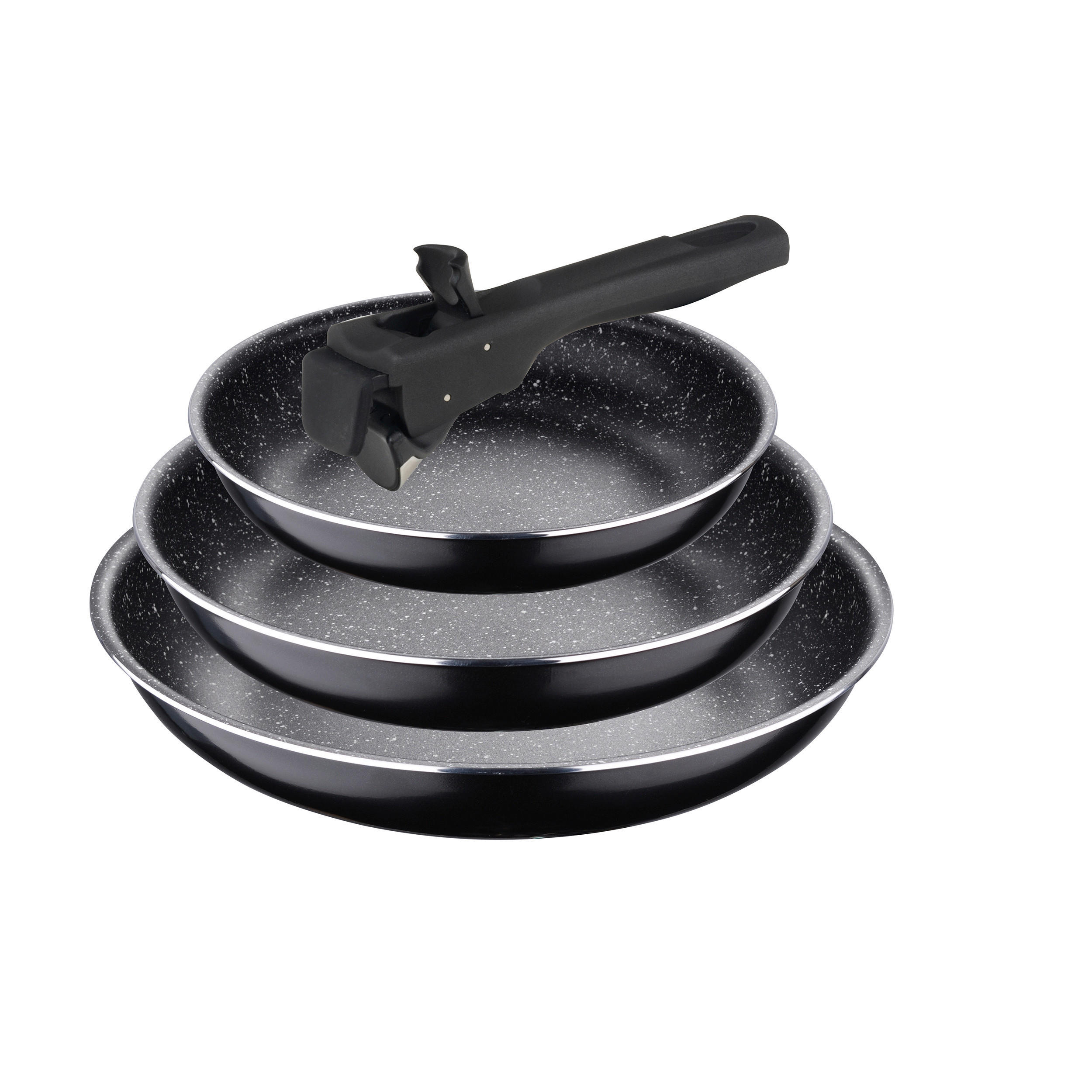 INFINITY CHEFS Pfannenset CLICK & COOK BLACK schwarz Aluminium günstig online kaufen