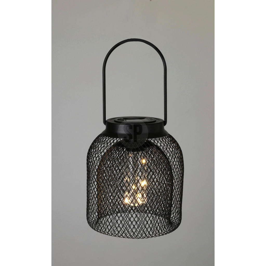 Thumbnail - Solarlaterne schwarz Metall B/H/L: ca. 16,5x16,5x20,5 cm