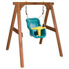 AXI Babyschaukel braun B/H/L: ca. 124x130x103 cm Babyschaukel Braun mit Sitz - braun/gelb (103,00/124,00/130,00cm) - AXI