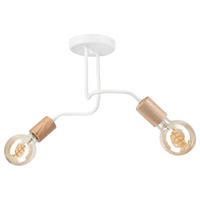 Lamkur Deckenleuchte braun Stahl Glas B/H/L: ca. 45x26x45 cm E27 2 Brennstellen CONOR - braun (45,00/45,00/26,00cm) - Lamkur