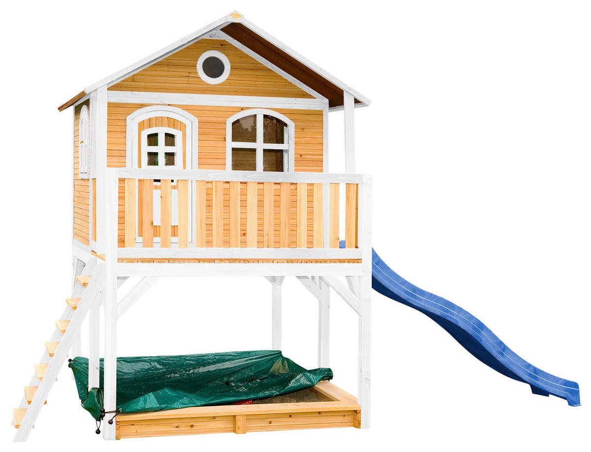 AXI Spielhaus Marc braun B/H/L: ca. 432x293x212 cm Marc - braun/blau (212,00/432,00/293,00cm) - AXI