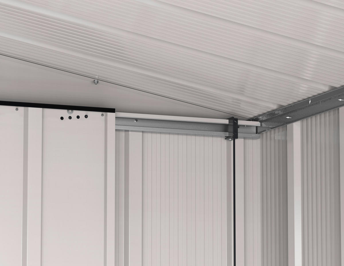 VCM Gerätehaus anthrazit B/H/L: ca. 202x181x113 cm Gerätehaus mit Schiebetür - anthrazit (113,00/202,00/181,00cm) - VCM