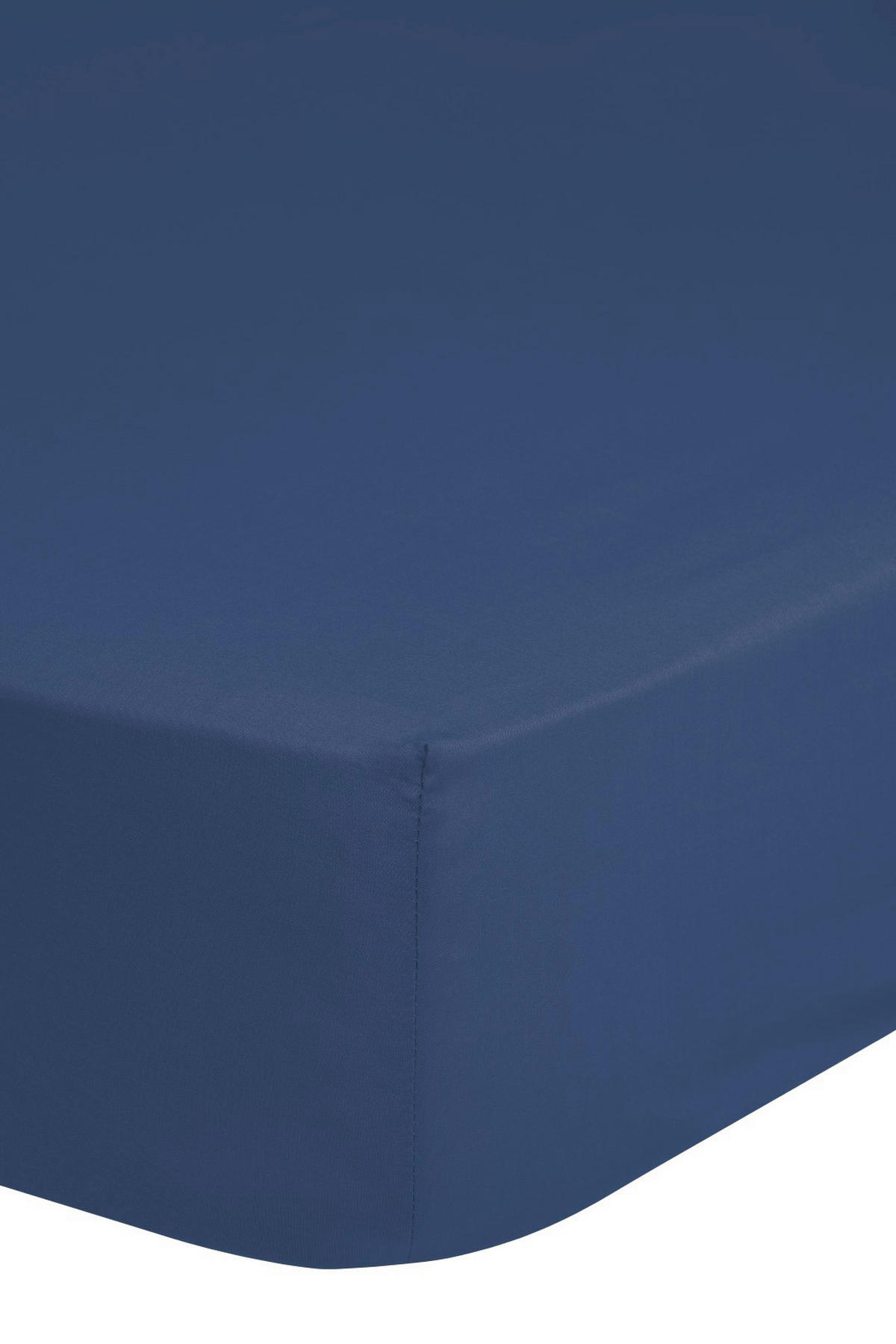 Baumwoll Spannbetttuch Spannbetttuch-Baumwolle 180x220cm - jeansblau (180,00/220,00cm) - Good Morning