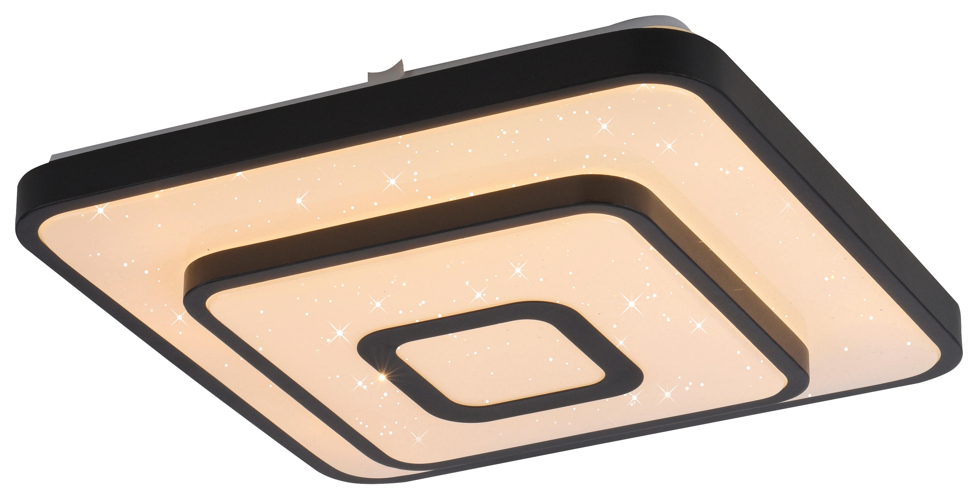 Just Light LED-Deckenleuchte schwarz B/H/L: ca. 37,5x8,5x37,5 cm LED-Deckenleuchte_Turanus - schwarz (37,50/37,50/8,50cm) - Just Light