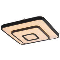 Just Light LED-Deckenleuchte schwarz B/H/L: ca. 37,5x8,5x37,5 cm LED-Deckenleuchte_Turanus - schwarz (37,50/37,50/8,50cm) - Just Light