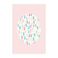 Komar Poster Shelly Patterns Rose Muscheln B/L: ca. 50x70 cm Shelly Patterns Rose - (50,00/70,00cm) - Komar