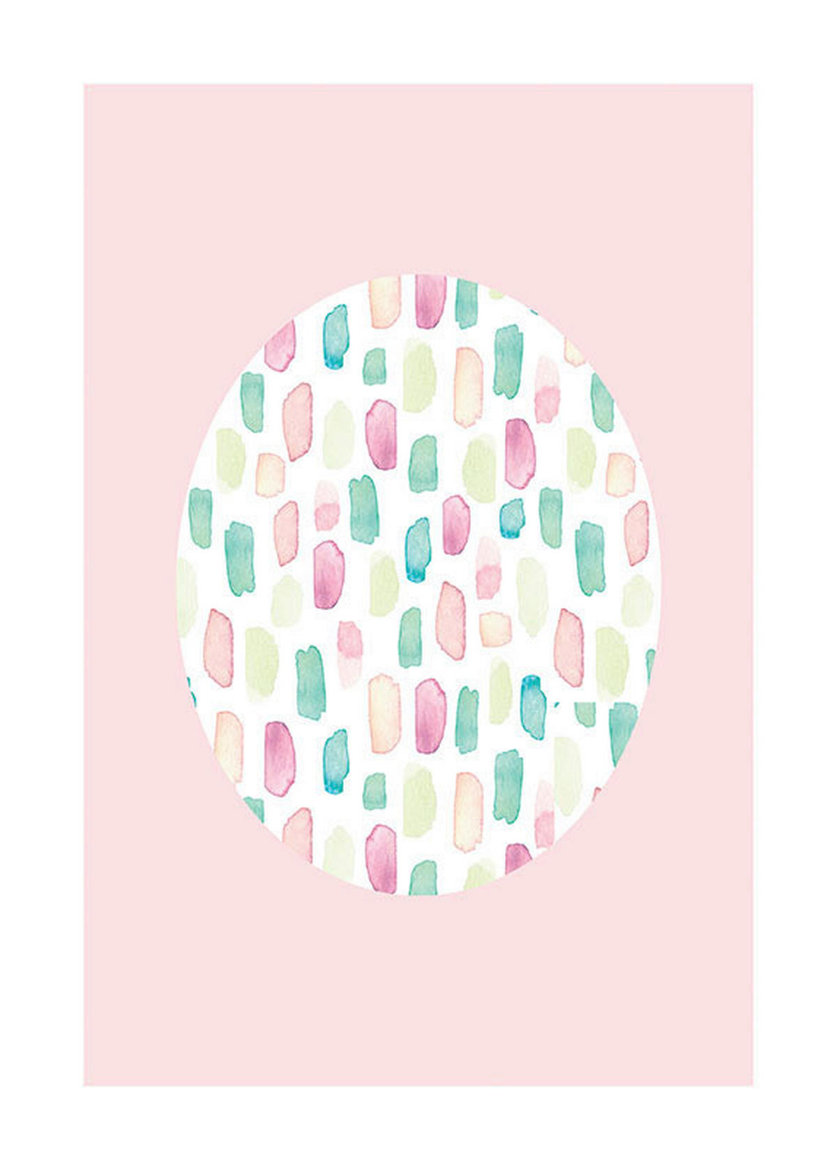 Komar Poster Shelly Patterns Rose Muscheln B/L: ca. 50x70 cm Shelly Patterns Rose - (50,00/70,00cm) - Komar