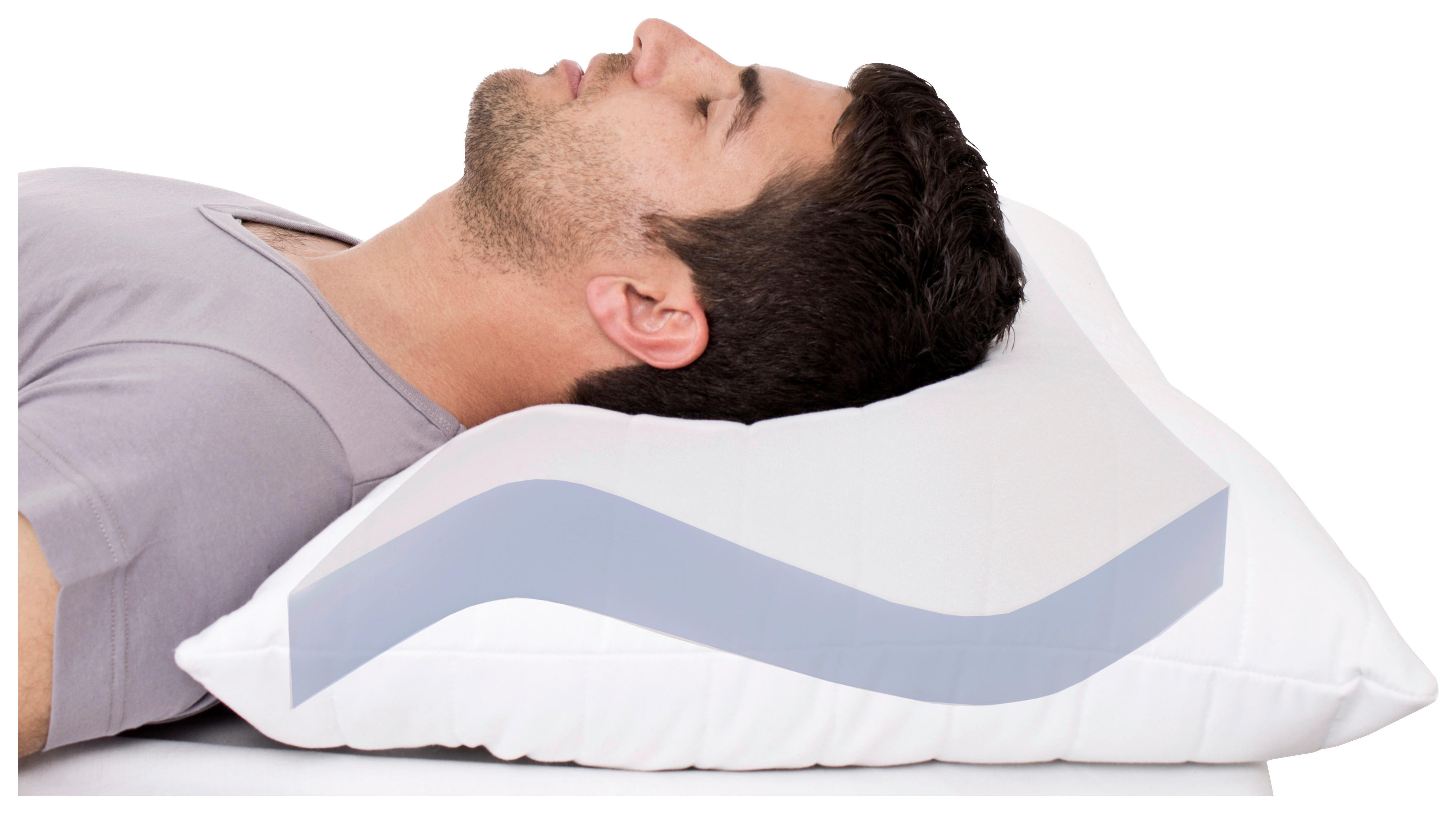 Kopfkissen Kopfkissen_Anti-Schnarch 40x80cm - weiß (80,00/40,00cm) - Wellness
