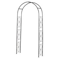 Outsunny Rosenbogen schwarz B/H/L: ca. 30x230x114 cm Rosenbogen - schwarz (114,00/30,00/230,00cm) - Outsunny
