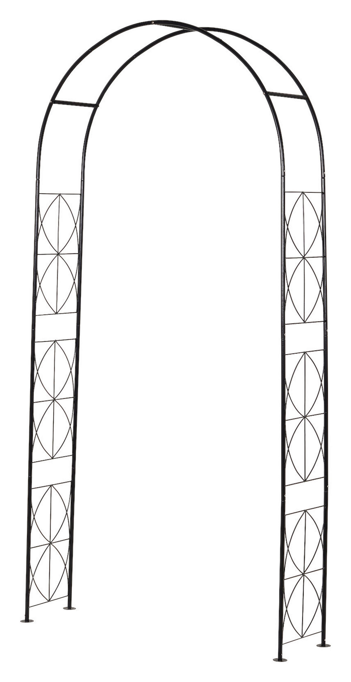 Outsunny Rosenbogen schwarz B/H/L: ca. 30x230x114 cm Rosenbogen - schwarz (114,00/30,00/230,00cm) - Outsunny