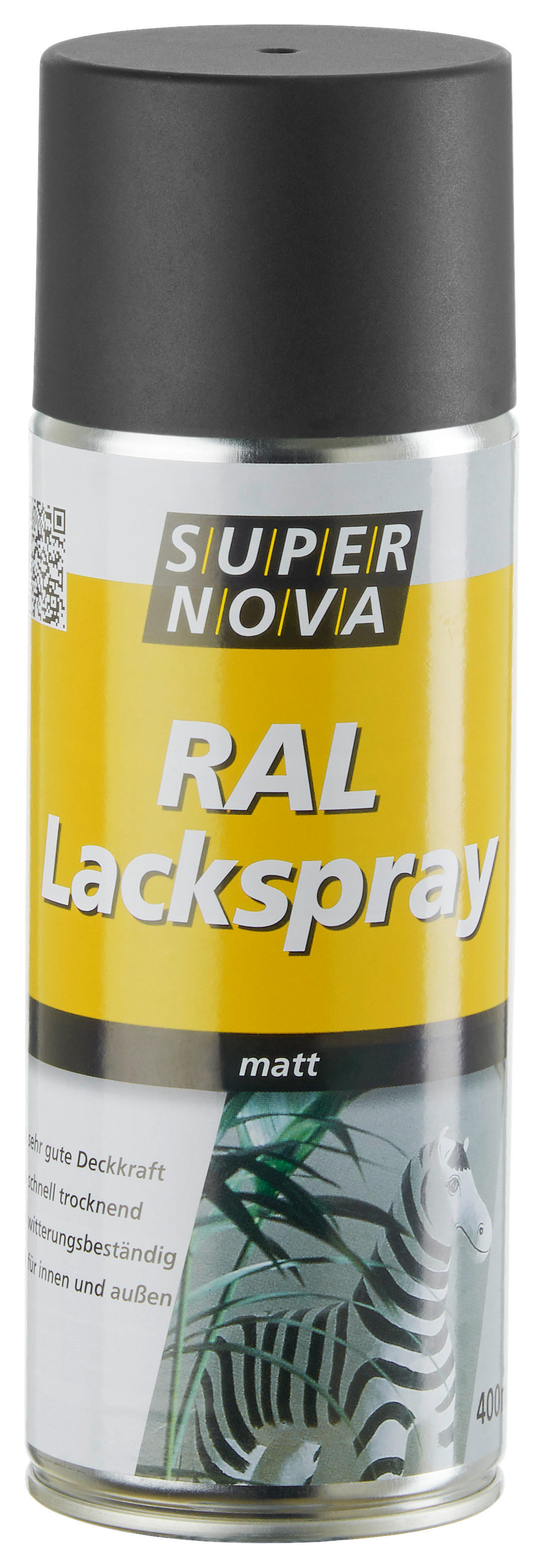 Super-Nova Lackspray tiefschwarz matt ca. 0,4 l Lackspray 400ml - tiefschwarz (400ml) - Super-Nova