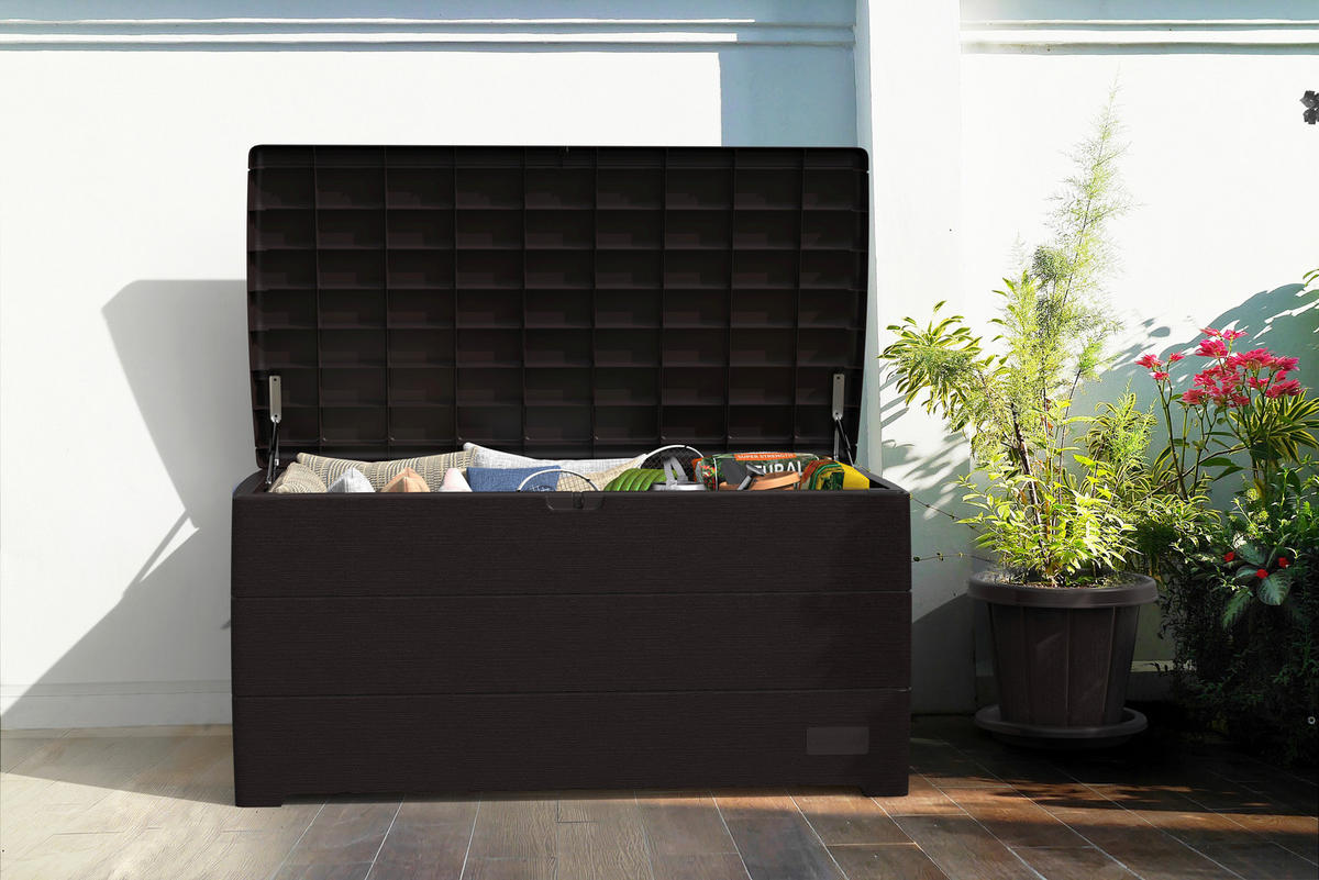 VCM Aufbewahrungsbox Durabox braun Kunststoff B/H/L: ca. 130x110x474 cm Durabox - braun (474,00/130,00/110,00cm) - VCM