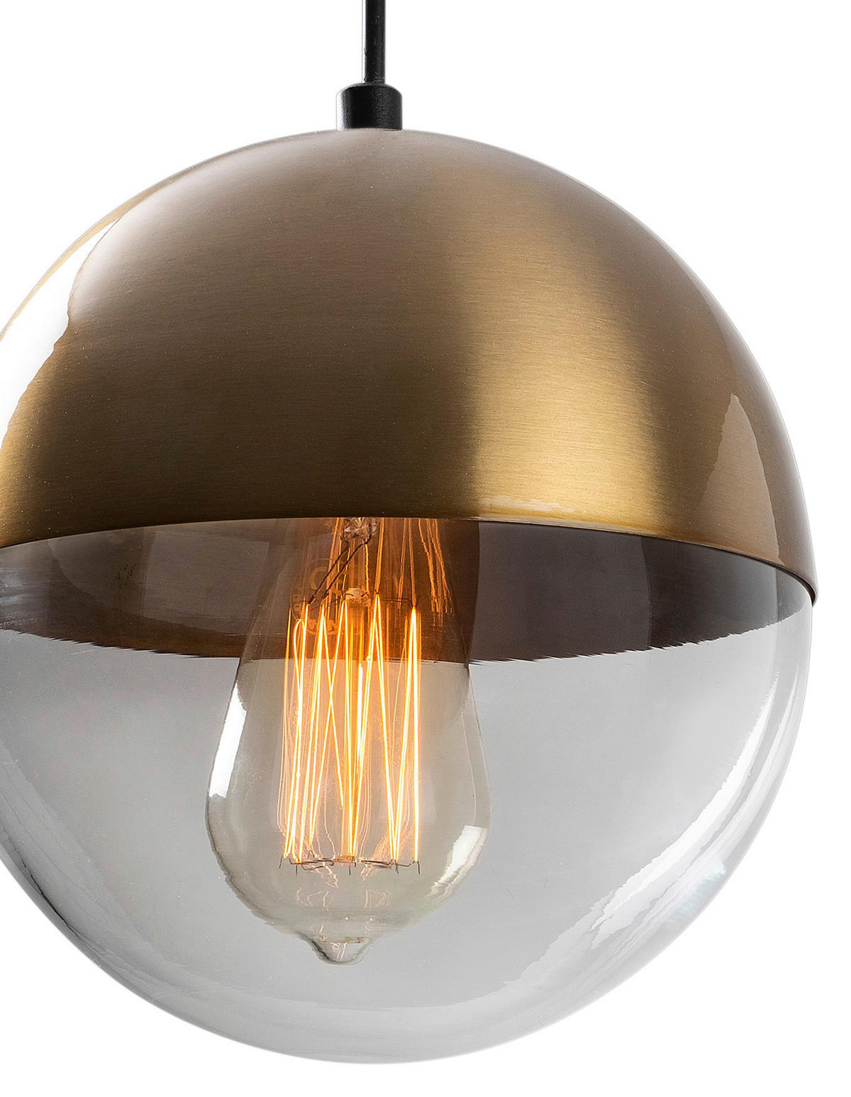 Opviq Pendelleuchte Bastos bronze Glas Metall B/H/T/L/D: ca. 20x117x20x20x20 cm E27 1 Brennstellen Bastos - bronze (20,00/20,00/117,00cm) - Opviq