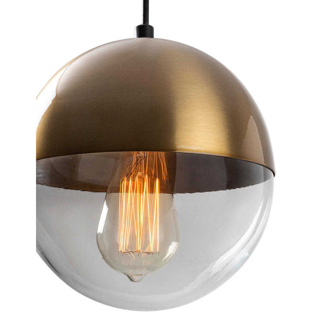 Thumbnail - Opviq Pendelleuchte Bastos bronze Glas Metall B/H/T/L/D: ca. 20x117x20x20x20 cm E27 1 Brennstellen