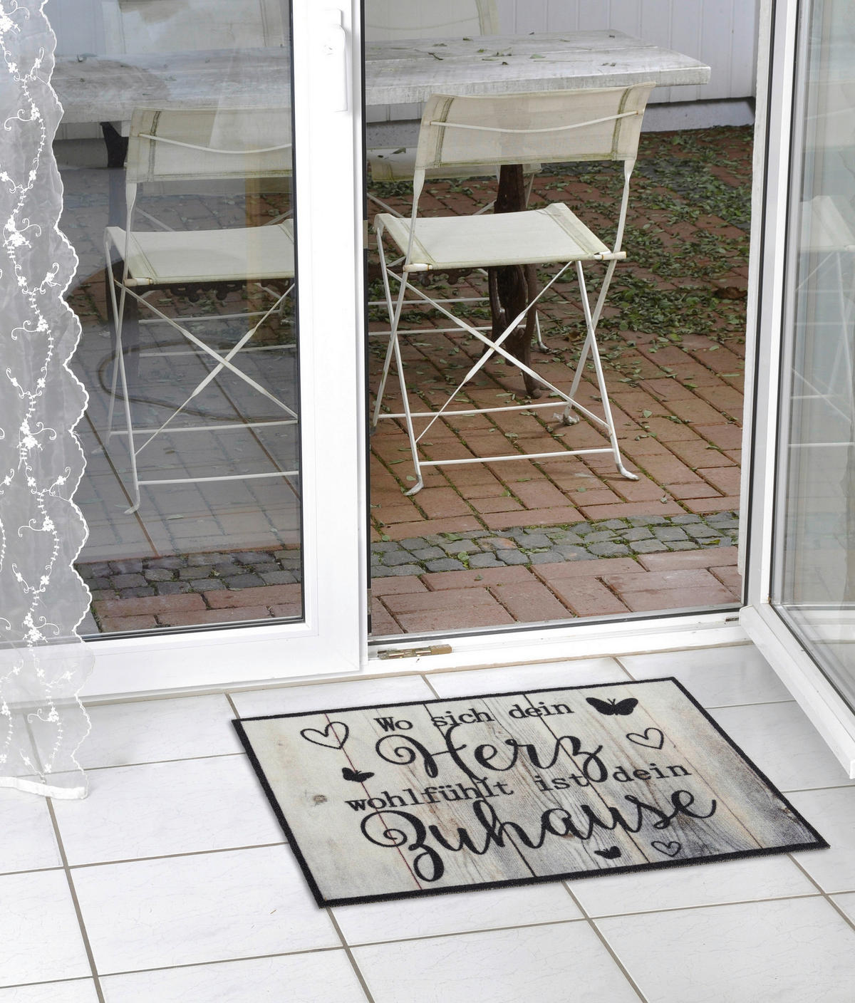 Fußmatte Velvet grauschwarz B/L: ca. 40x60 cm Velvet - grauschwarz (40,00/60,00cm)