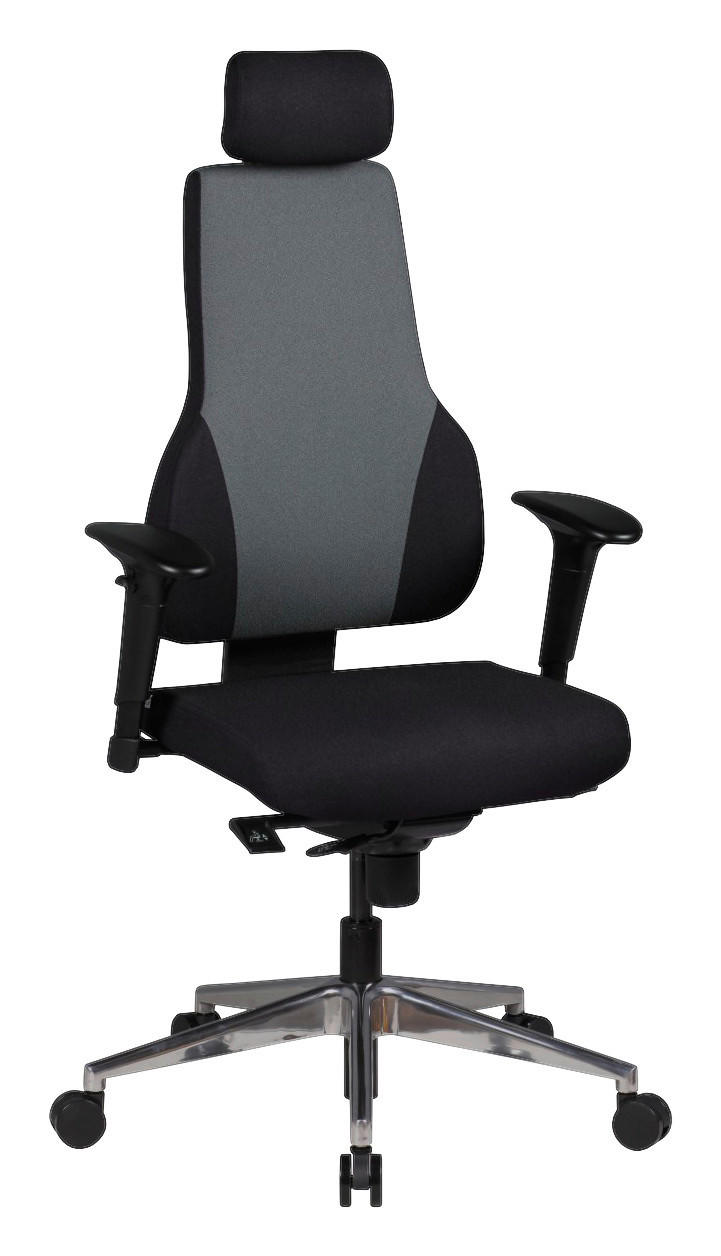 Drehstuhl schwarz Stoff Bürostuhl QENTIN - schwarz (63,00/149,00/63,00cm) - Amstyle