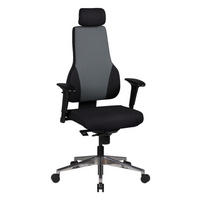 Drehstuhl schwarz Stoff Bürostuhl QENTIN - schwarz (63,00/149,00/63,00cm) - Amstyle