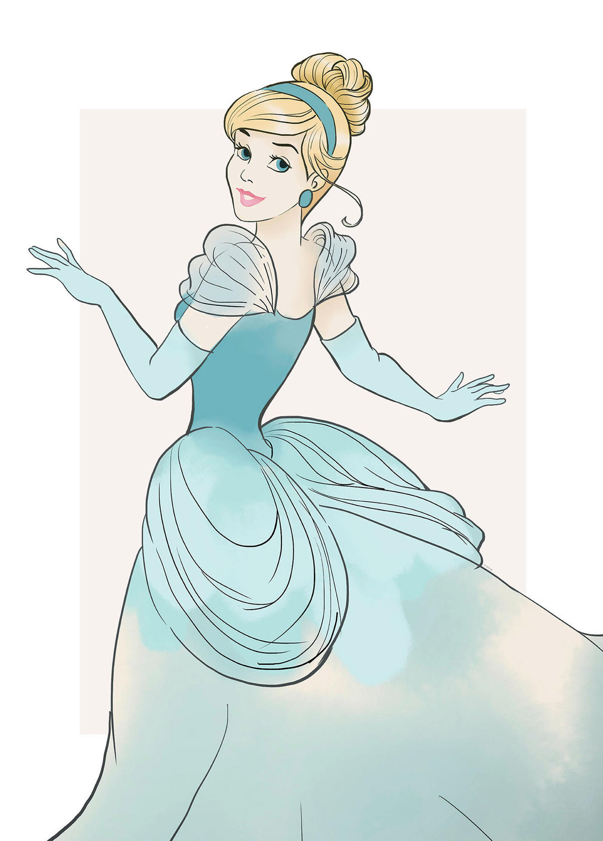 Komar Poster Cinderella Beauty Disney B/L: ca. 50x70 cm Cinderella Beauty - (50,00/70,00cm) - Komar