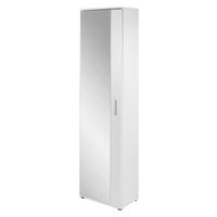 Hochschrank JAKOB weiß silber B/H/T: ca. 49x196x30 cm JAKOB - weiß/silber (49,00/196,00/30,00cm) - byLIVING