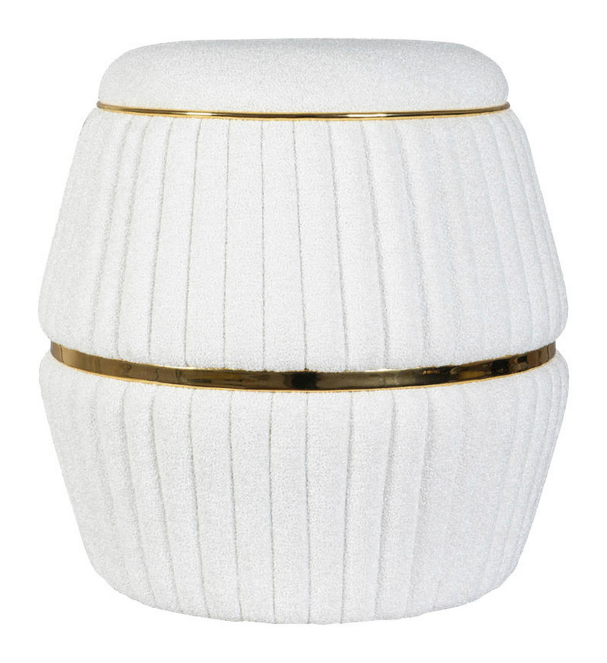 360 Living Hocker Doric 210 weiß gold H/D: ca. 53x51,5 cm Doric 210 - gold/weiß (51,50/53,00cm) - 360 Living