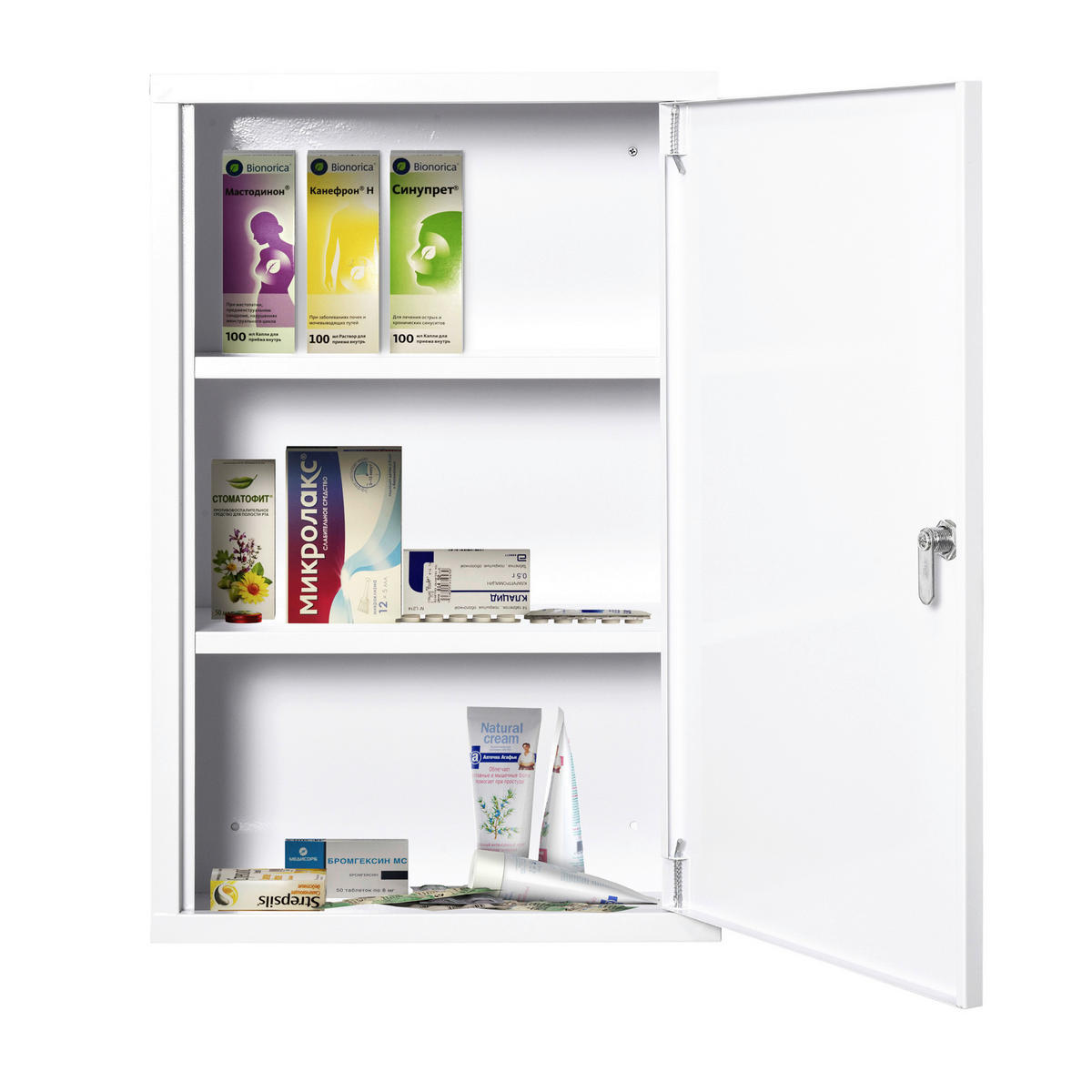 kleankin Medizinschrank weiß Polypropylen B/H/L: ca. 18x40x60 cm Medizinschrank - weiß (60,00/18,00/40,00cm) - kleankin