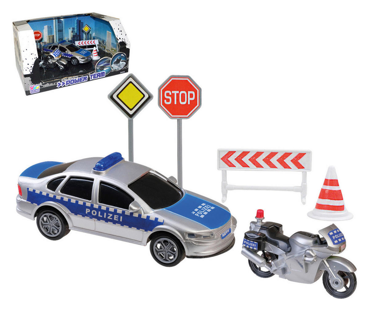 Happy People Spielzeugauto Polizeiset_6tlg. - Happy People