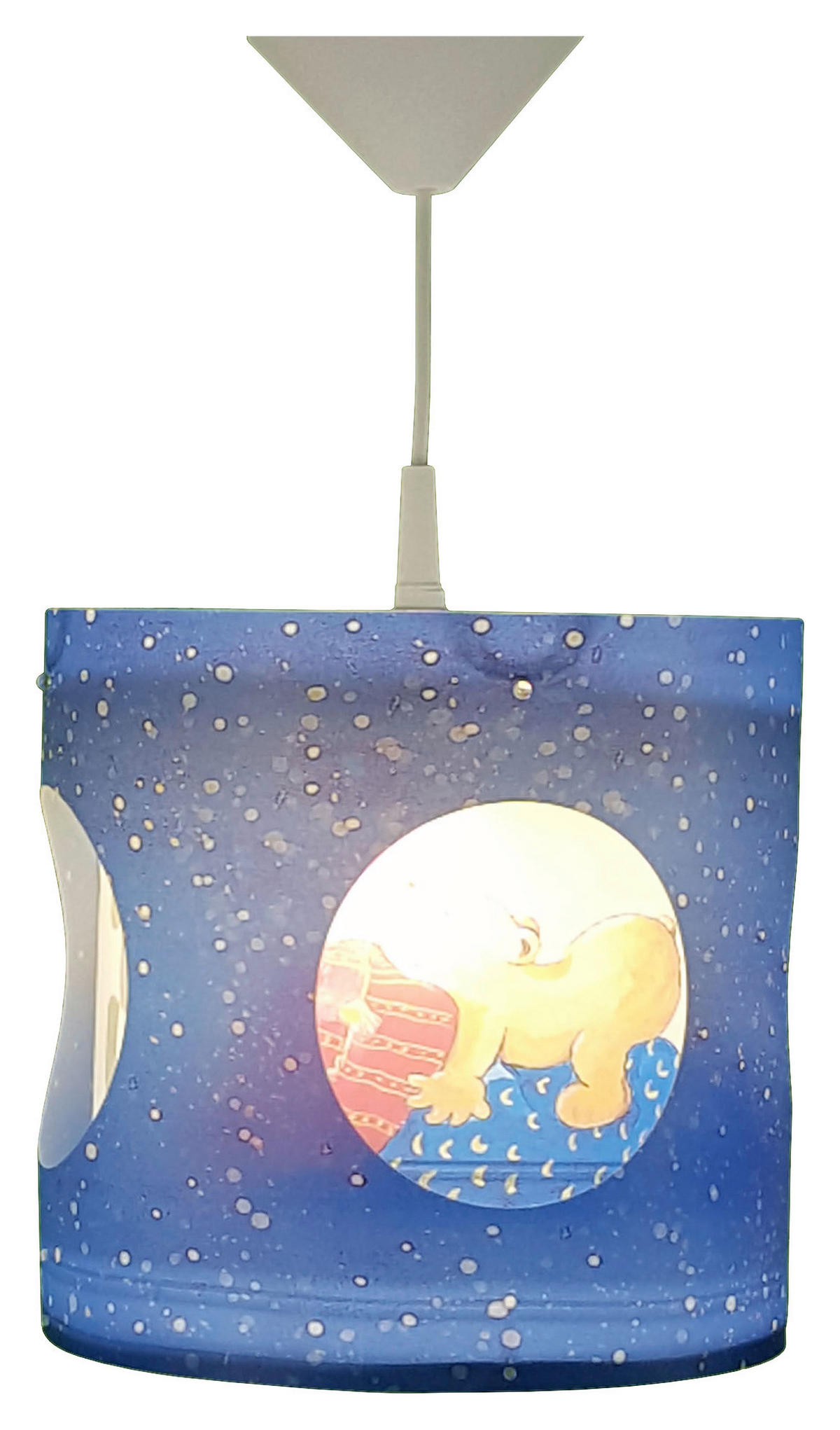 Niermann Dreh-Pendelleuchte 123 blau Kunststoff D: ca. 25 cm E27 1 Brennstellen Bärchen - blau (25,00cm) - Niermann