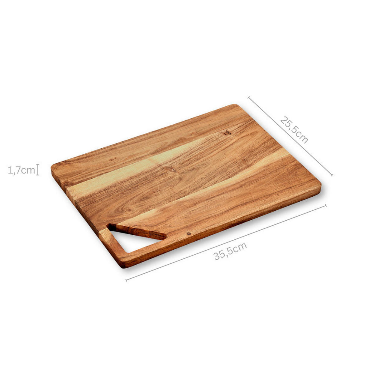 Kesper Schneidebrett Schneidebrett - braun (15,00/25,50/35,50cm) - Kesper