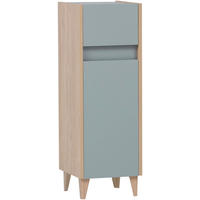 Midischrank Elba Eiche hell Nachbildung taubenblau B/H/T: ca. 30,2x90,3x33 cm Elba - Eiche/taubenblau (30,20/90,30/33,00cm) - Möbelpartner