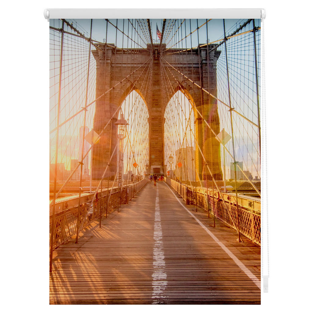 Thumbnail - Rollo Brookly Bridge orange B/L: ca. 80x150 cm