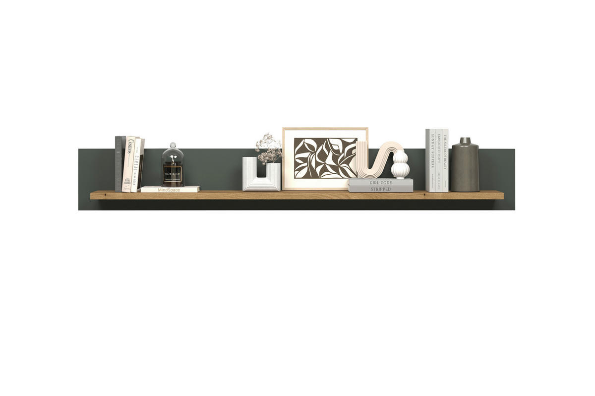 Wandboard Stanton tannengrün Eiche Evoke Coast Nachbildung B/H/T: ca. 156x22x22 cm Stanton - Eiche/tannengrün (156,00/22,00/22,00cm)