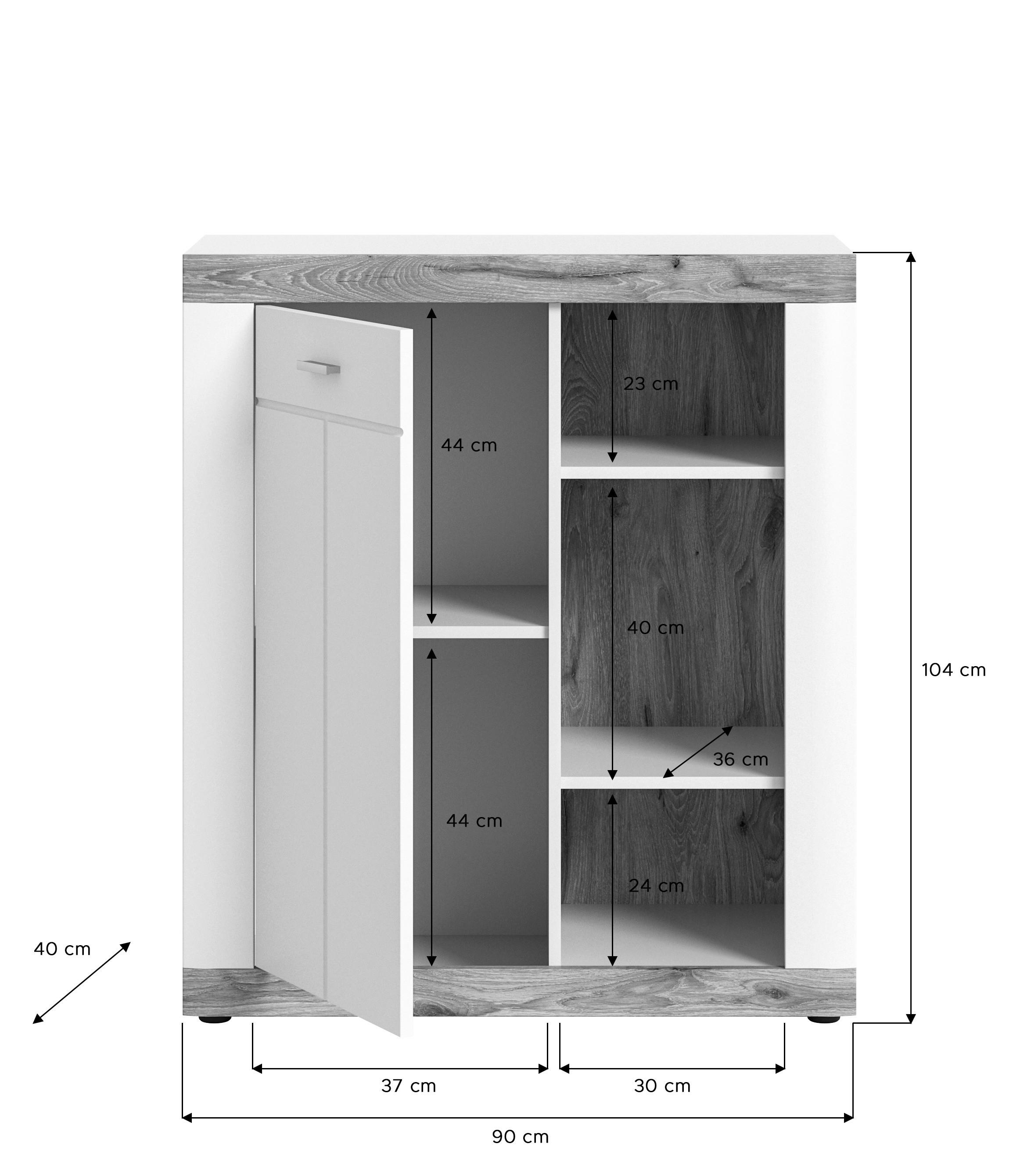 Kommode LAREDO B/H/T: ca. 91x104x40 cm LAREDO - (91,00/104,00/40,00cm) - xonox.home