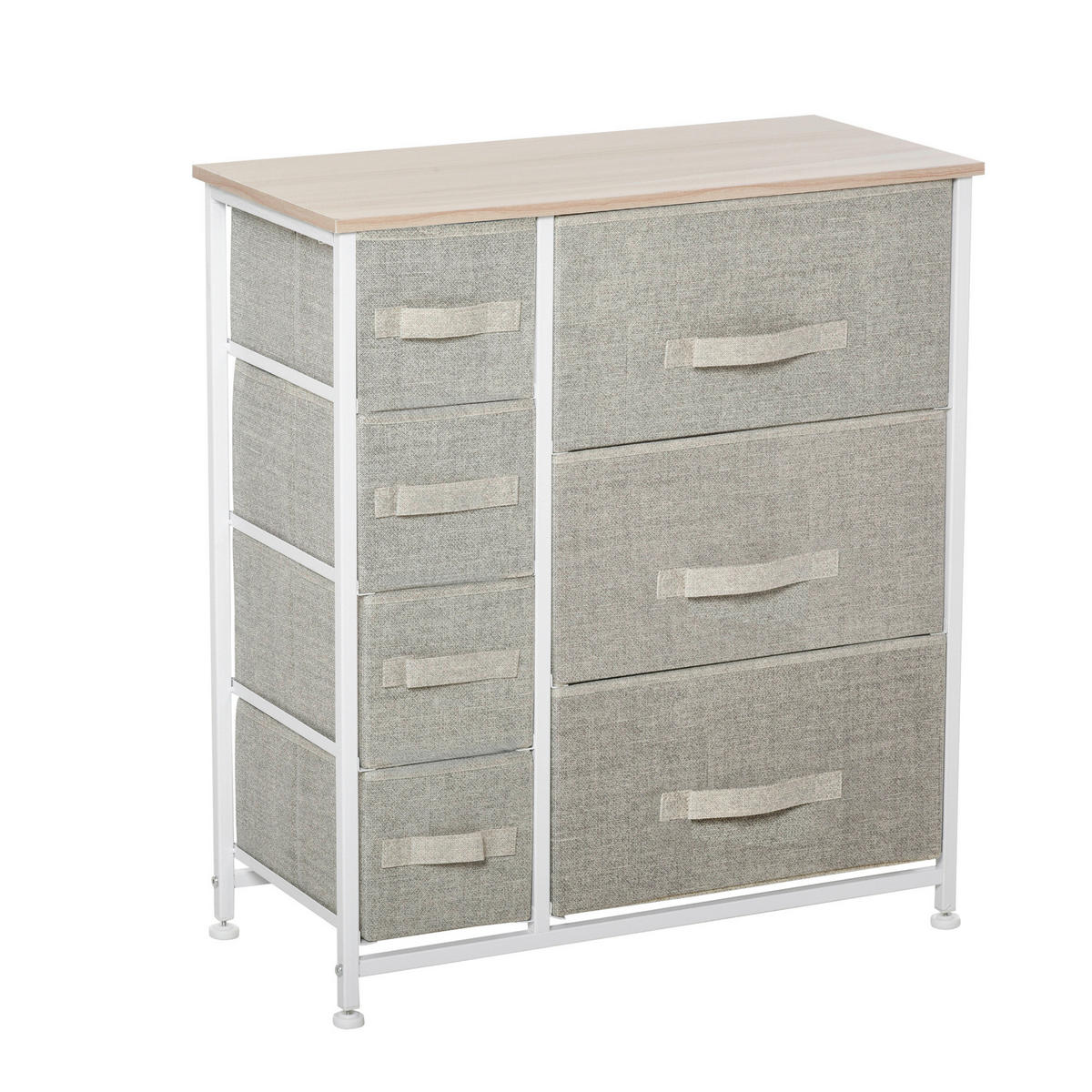 HOMCOM Aufbewahrungsregal hellgrau Polypropylen B/H/L: ca. 30x63,5x71 cm Schubladenschrank - hellgrau (71,00/30,00/63,50cm) - HOMCOM