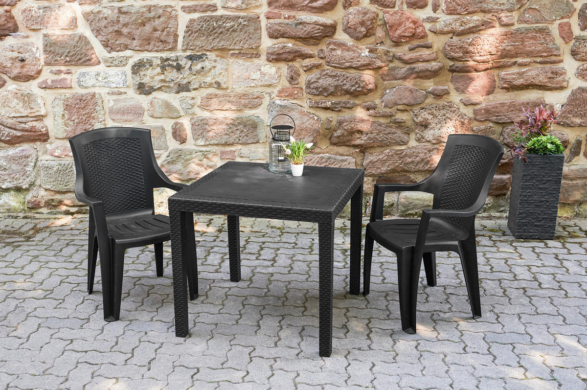 Gartensitzgruppe Eden + King anthrazit Kunststoff Eden + King - anthrazit
