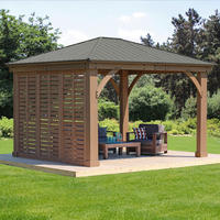 Westmann Seitenwand für Pavillon Devon natur Holz B/H/T: ca. 322,6x226,7x7,6 cm Devon - natur (322,60/226,70/7,60cm) - Westmann