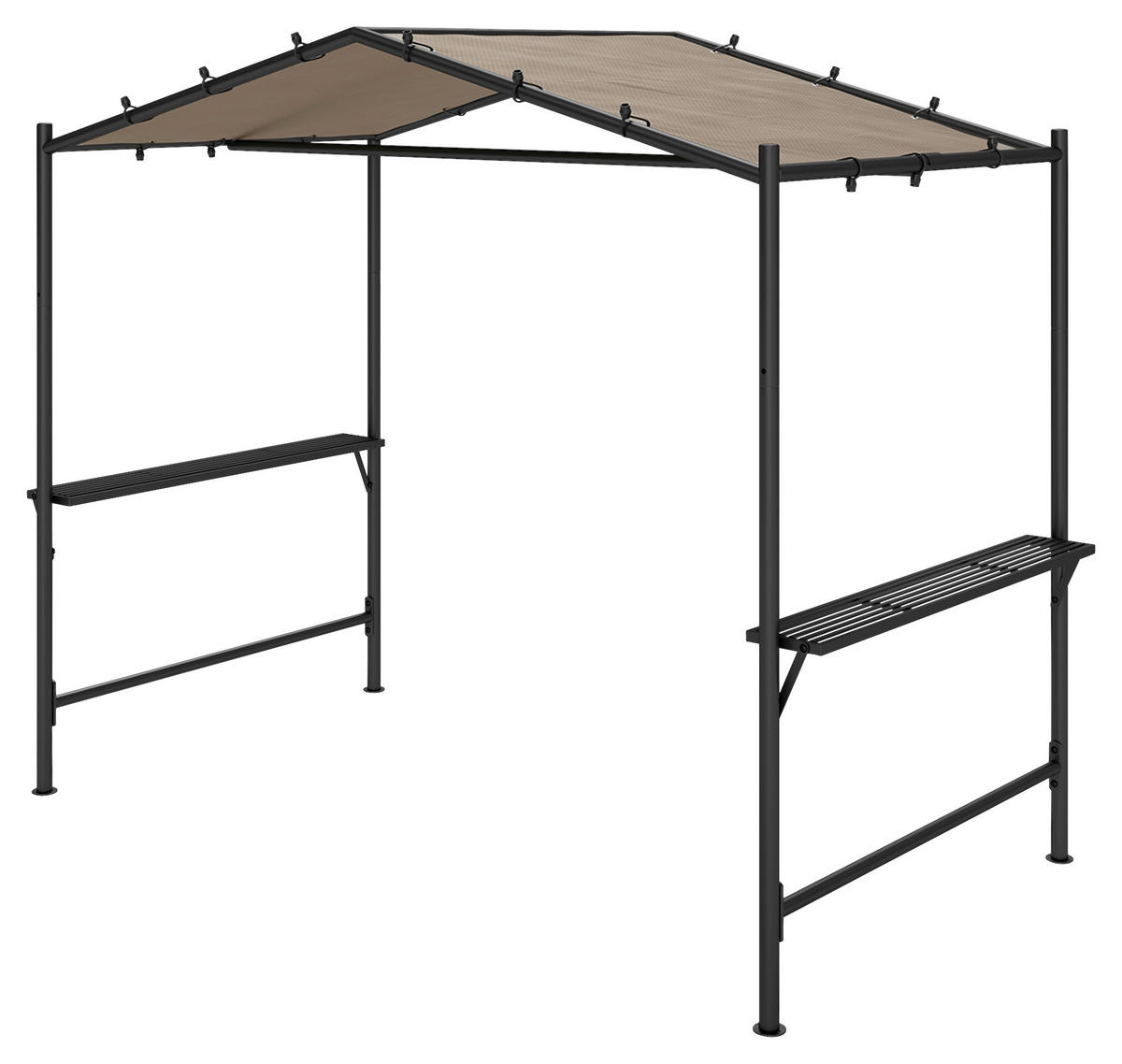 Outsunny Grillpavillon khaki Stahl B/H/L: ca. 149x230x277 cm Grillpavillon - khaki (277,00/149,00/230,00cm) - Outsunny