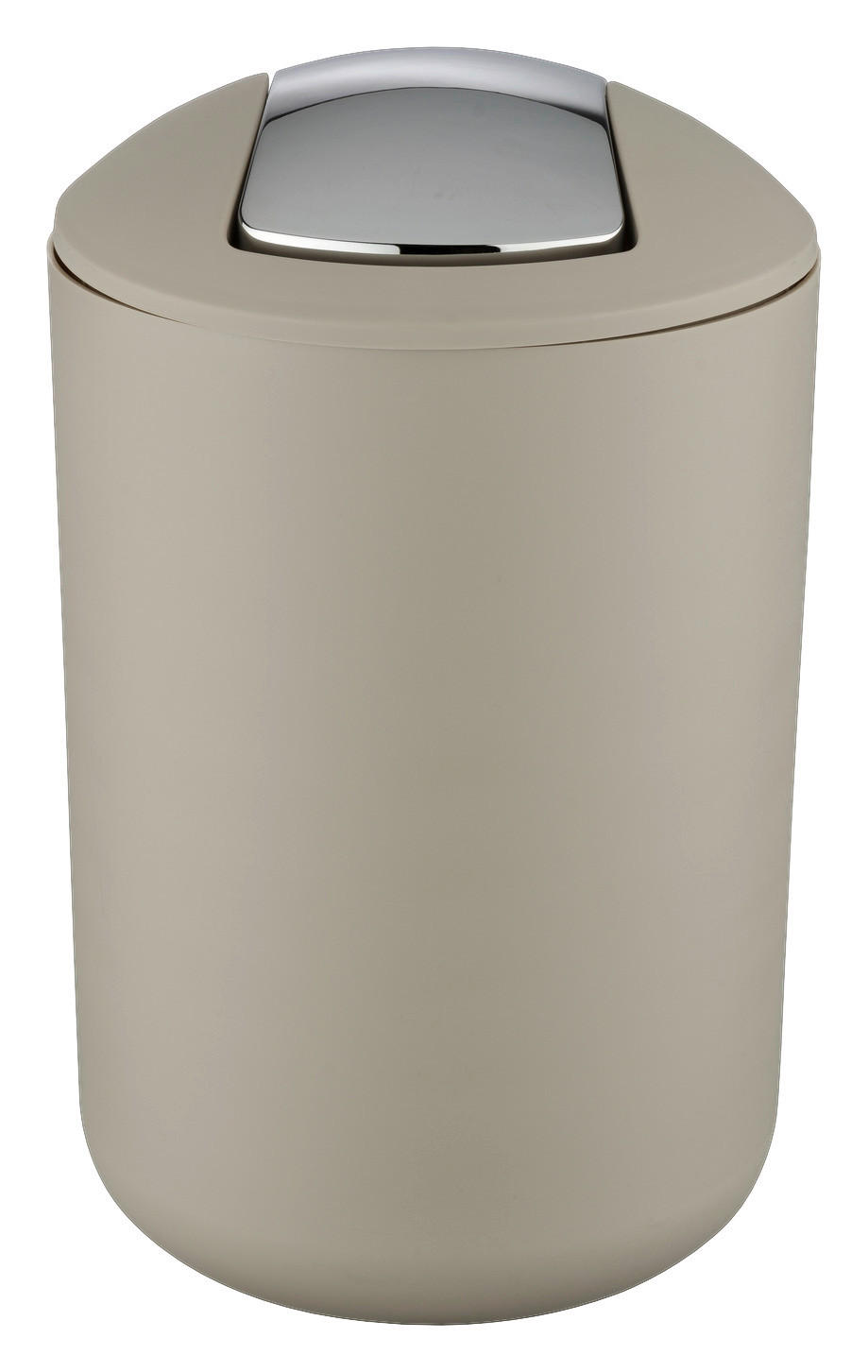 Schwingdeckeleimer Taupe silber Kunststoff B/H/L/D: ca. 19,5x31x19,5x20 cm Schwingdeckeleimer_Brasil_L taupe - taupe/silber (19,50/19,50/31,00cm) - WENKO