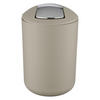 Schwingdeckeleimer Taupe silber Kunststoff B/H/L/D: ca. 19,5x31x19,5x20 cm Schwingdeckeleimer_Brasil_L taupe - taupe/silber (19,50/19,50/31,00cm) - WENKO