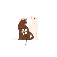 Komar Poster Loving Cats Katze B/L: ca. 30x40 cm Loving Cats - (30,00/40,00cm) - Komar